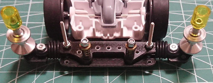 【ミニ四駆】フルカーボンでATピボットバンパーを作る ミニ四駆　２軸ATピボットバンパー　FRP