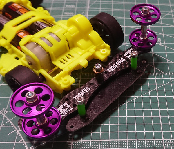 ミニ四駆・MS用】2軸ATピボットバンパー＋フロント提灯＋1軸リヤ 